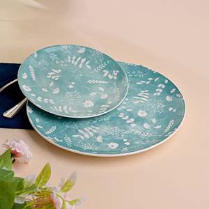 Service d'assiettes en porcelaine Darla Luxe-Feel 5 pouces, design vintage, vaisselle durable et sûre pour mariages, dîners, fêtes, personnalisable - Product Image 6