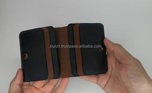 Handmade <b>Leather</b> <b>Wallet</b> Crazy Horse <b>Bifold</b> Personalized Gift For Him & Her Engraved Minimalist Slim Design CHW-0029 - Product Image 5