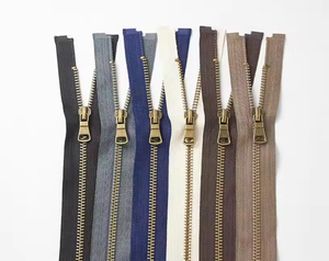 Fermetures éclair en laiton, prix fabricant, 3 tailles #   Fermetures éclair métalliques 12 cm colorées à extrémité fermée pour manteaux, vêtements et sacs - Product Image 2