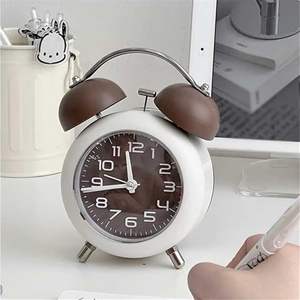 Reloj Despertador Clásico Moderno de Lujo |   Reloj de Mesa Analógico Silencioso sin Tictac con Alarma Fuerte, Luz Nocturna, Esfera Luminosa, para Oficina - Product Image 4