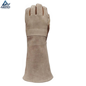 Wholesale Rate Multi-Purpose New Arrival Customized Full Suede Protection All-Brown Cow Split Leather Industrial Welding <b>Gloves</b> - Product Image 2