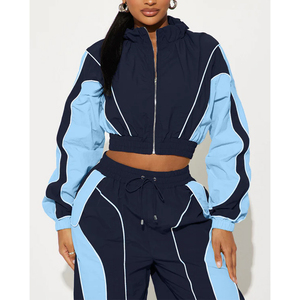 Custom Logo Nylon <b>Windbreaker</b> Jogging Suits Reflective Zip up Streetwear Vintage Tracksuit - Product Image 6