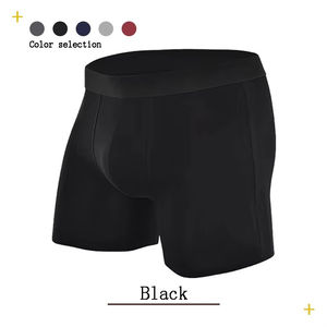 Ropa Interior Elástica de Alta Calidad para Hombre, Calzoncillos Transpirables de Color Sólido, Calzoncillos Tipo Bóxer de Cintura Media para Hombre - Product Image 3