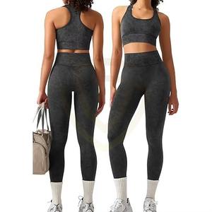 Ensemble de sport pour femme : Legging de compression taille haute ultra-extensible avec soutien-gorge de yoga push-up - Product Image 1