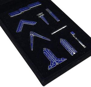Ensemble d'outils de travail maçonniques de la Loge Bleue, dans une boîte, accessoires, un seul ensemble de 9 pièces. - Product Image 1