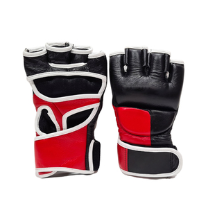 Service OEM, gants de boxe en cuir MMA pour hommes, fabriqués au Pakistan, durables, respirants, personnalisables, demi-doigts, meilleur prix - Product Image 1