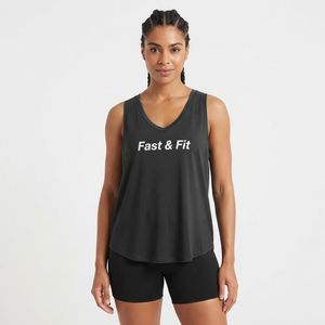 100% Cotton Knitted Breathable Quick Dry Comfortable Workout Ladies Athletic Fitness Vest Gym Tank Top <b>Women's</b> <b>Singlet</b> - Product Image 1