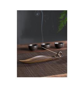 Porte-encens artisanal en bois pour la méditation, le yoga, l'aromathérapie, la spiritualité, en bois naturel, fait main, objet décoratif - Product Image 4