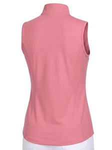Chaleco de equitación sin mangas para mujer con media cremallera y cuello alto, ropa deportiva ecuestre para entrenamiento al aire libre - Product Image 3