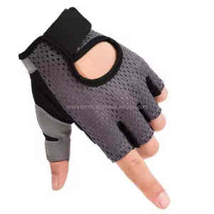 Nouveau Style hommes femmes demi-doigt antidérapant Anti demi-doigt élastique choc Fitness cyclisme respirant bas prix gants à vendre - Product Image 6