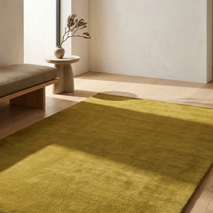 Tapis moderne en laine verte tufté à la main, antidérapant, texturé, pour salon, chambre, décoration intérieure, doux et contemporain - Product Image 2