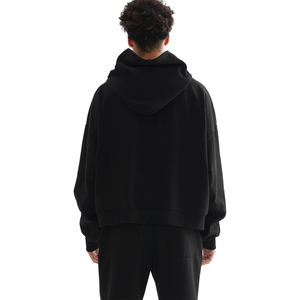 Sweat à capuche épais 420 g/m² pour homme, 100 % coton, coupe ample, en tissu éponge, couleur unie, pour l'hiver, coupe courte, surdimensionné, avec logo personnalisé - Product Image 2