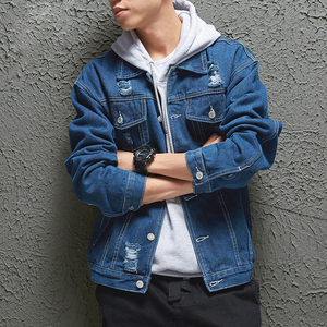Wholesale Plain Denim <b>Jacket</b> <b>Men</b> Black <b>White</b> Fashion Distressed Denim <b>Jacket</b> Winter Best Looking Hot Style <b>Men's</b> <b>Jackets</b> - Product Image 1