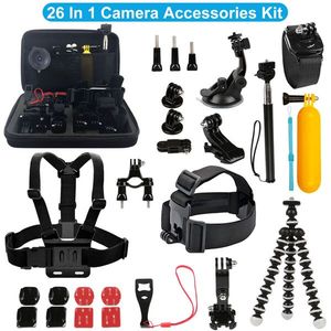 Kit accessori per fotocamera da 26 pollici per sport all'aperto con cinturino toracico per Selfie Stick supporto per treppiede galleggiante per eroe GoPro - Product Image 1