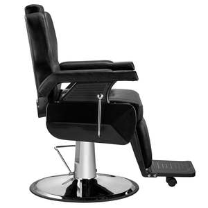 Sillón de Barbería Hidráulico Reclinable Clásico Negro con Esponja de Cuero para Uso en Salón de Belleza - Product Image 2