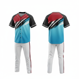 Best Quality Plain Men Wholesale Price Baseball & Softball Wear Uniforms Red & White <b>Colour</b> Personalized Baseball <b>Set</b> - Product Image 3