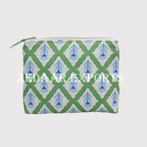 Sac de maquillage léger en lin de haute qualité grande capacité cosmétique de voyage écologique fermeture à glissière Logo personnalisé à la mode - Product Image 3