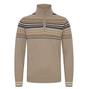 เสื้อไหมพรมคอซิปแบบกำหนดเองที่กำลังเป็นที่นิยม เสื้อกันหนาวคริสต์มาสสำหรับผู้ชาย เสื้อถักนิตติ้งลำลอง เสื้อไหมพรมขนสัตว์สำหรับผู้ชาย - Product Image 1