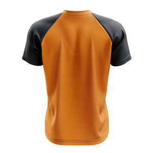 Camisetas de Hombre al Por Mayor con Logotipo Personalizado, Camisetas de Cuello en V para Hombre, Diseño Naranja y Negro - Product Image 6