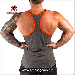 JUST FITNESS GEARS Men's Knitted Plus Size <b>Stringer</b> Singlet Workout Gym <b>Vest</b> Sleeveless Breathable Lightweight Customizable - Product Image 4