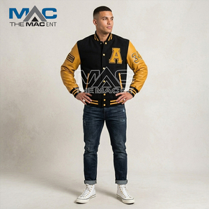 Custom Cropped Varsity <b>Jacket</b> - Letterman <b>Jacket</b> - Chenille <b>Patches</b> - Product Image 4