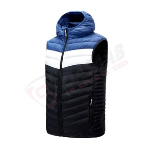 Chaleco de Moda para Hombre, Chaqueta Sin Mangas con Cierre Completo, Diseño de Parches, Chaleco de Invierno con Logotipo - Product Image 1