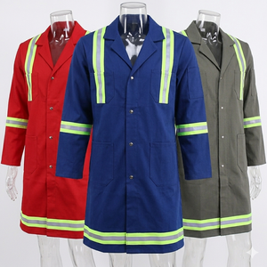 Blouse de laboratoire en coton ignifuge, couleurs personnalisées, respirante, protection de niveau D, logo brodé - Product Image 1