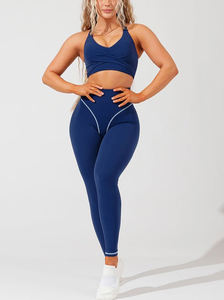 Nouveauté 2026 Leggings de sport et de yoga pour femme, taille haute croisée en V, effet push-up fessier, pour la gym et le fitness - Product Image 6