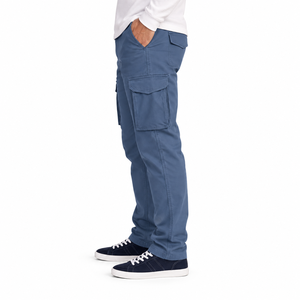 WESTMARK APPAREL INDUSTRY Pantalones Cargo Azules para Hombre, Corte Recto, Lona Ligera, 100% Algodón, Secado Rápido, Transpirables, Múltiples Bolsillos - Product Image 2