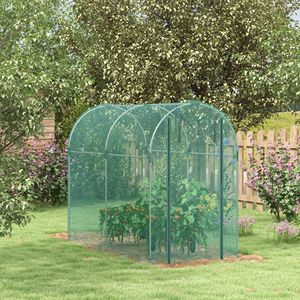 Gabbia per colture in acciaio zincato verde 4FT X 8FT con porta con cerniera per protezione frutta (impermeabile e resistente ai raggi UV) - Product Image 2