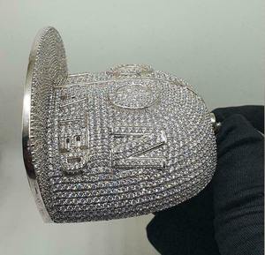 Collar de Hip Hop con Colgante de Diamantes de Oro y Plata de Alta Calidad con Diseño Nuevo, Cadena de Cuerda, Collar de Rapero con Diamantes para Exportación - Product Image 1