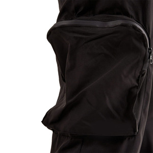 <b>Men's</b> <b>Black</b> Canvas <b>Cargo</b> Jogger <b>Pants</b> Multiple Pockets Button Fly Closure Lightweight Waterproof Breathable Elastic Fit - Product Image 5