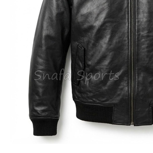 Veste en cuir pour homme, design personnalisé, fabrication OEM, fournisseur en gros, qualité supérieure, produit en cuir de mode pour l'exportation - Product Image 4