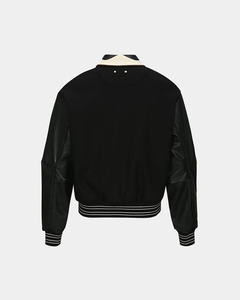 Blouson Bomber Homme Automne Hiver Style Urbain Broderie Frontale Design Contrastant Panneaux Contrastants Réversible Coupe Boxy Coupe Basse Coupe-Vent - Product Image 5