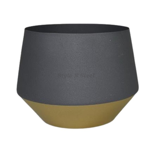 Jardinière Moderne Classique Bicolore en Fer Thermolaqué Durable Multi-usages pour Intérieur et Extérieur avec Drainage - Product Image 1