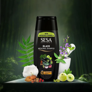Champú herbario ayurvédico, fórmula nutritiva natural, limpieza suave, cuidado hidratante del cuero cabelludo, cabello suave, brillante y saludable, bienestar capilar - Product Image 2