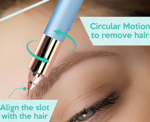 Recortador de vello de cejas, depiladora eléctrica indolora, afeitadora facial - Product Image 2