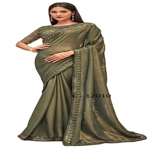 Vente chaude Viscose rayonne coton tissu Saree fournisseur indien vêtements de mariée pour les fêtes de fiançailles prix de gros disponibles - Product Image 3