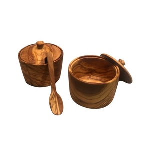 Tarro de madera para especias con cuchara para cocina india, contenedor de especias de madera de lujo para hierbas y condimentos - Product Image 2