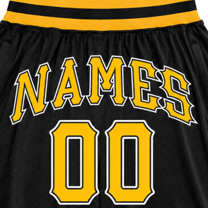 <b>Men</b> <b>Black</b> Gold Sublimated Mesh Basketball <b>Shorts</b> Polyester Athletic Sports <b>Shorts</b> Team Uniform Training Game Wear Performance - Product Image 6