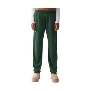 Pantalon de jogging molletonné mi-taille pour femme avec dentelle, coupe décontractée, taille élastique, idéal pour l'hiver, service OEM - Product Image 4