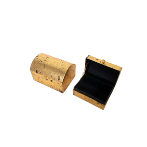 Caja de maletero dorada Vintage hecha a mano, embalaje de lujo de papel rígido con cierre de bloqueo, impresión personalizada, caja de regalo de papel dorado - Product Image 5