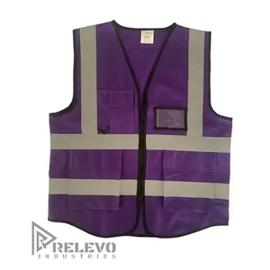 Chaleco de Seguridad de Alta Visibilidad ANSI Clase 1 EN ISO 20471 Clase 1 con Logotipo Personalizado Impreso, Diseño Sólido, Chaleco de Trabajo RELEVO - Product Image 3