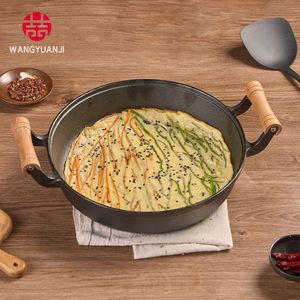 WANGYUANJI Sartén de Hierro Fundido de 11.8 Pulgadas con Mango de Madera, Antiadherente y Multifuncional para Uso Doméstico - Product Image 3