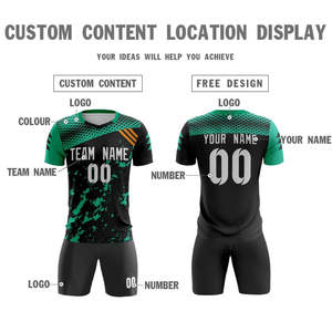 ชุดฟุตบอลแบบซับลิเมชั่นออกแบบเองสำหรับผู้ชาย เสื้อฟุตบอลฤดูร้อนแบบสั้น ระบายอากาศได้ดี ชุดแข่งฟุตบอลแห้งเร็ว ชุดฝึกซ้อมทีม - Product Image 2