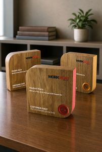Premio Acrílico de Diseño Creativo, Forma Irregular, Impresión UV, Grabado Láser Transparente, Obra de Arte Personalizada - Product Image 2