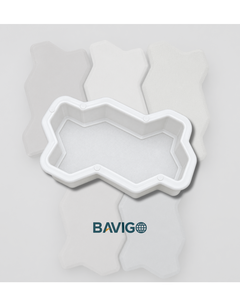 Moule en plastique PP de fabrication directe BAVIGO pour le moulage de pavés en béton texturés en zigzag - Product Image 1