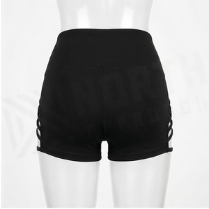 Short de yoga taille haute North Approach noir avec découpes, respirant, en Spandex et Polyester, pour femme - Product Image 2