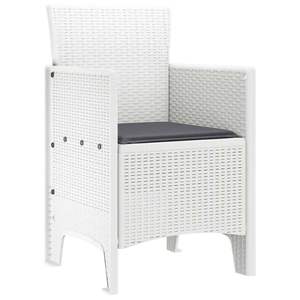 Ensemble de 4 chaises de jardin en polypropylène blanc, 20,87 x 19,29 x 33,46 pouces, meubles d'extérieur élégants - Product Image 4