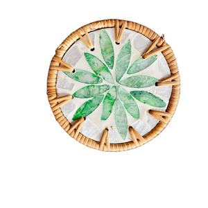 จานหวายธรรมชาติ ลายดอกไม้คลาสสิก ของตกแต่งวันหยุดและของขวัญ ผลิตภัณฑ์รักษ์โลก ผลิตในเวียดนาม - Product Image 1